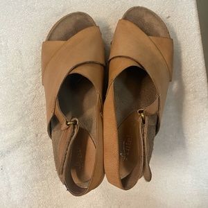 Antelope Nude Wedge Sandals